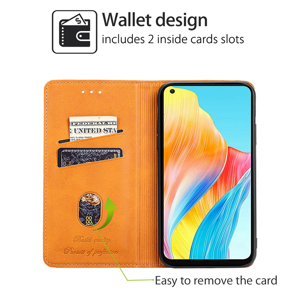 For Oppo Find X7 5G Shockproof Case Cowhide Texture Leather Phone Cover with Card Slots For Oppo Find X7 5G Shockproof Case Cowhide Texture Leather Phone Cover with Card Slots